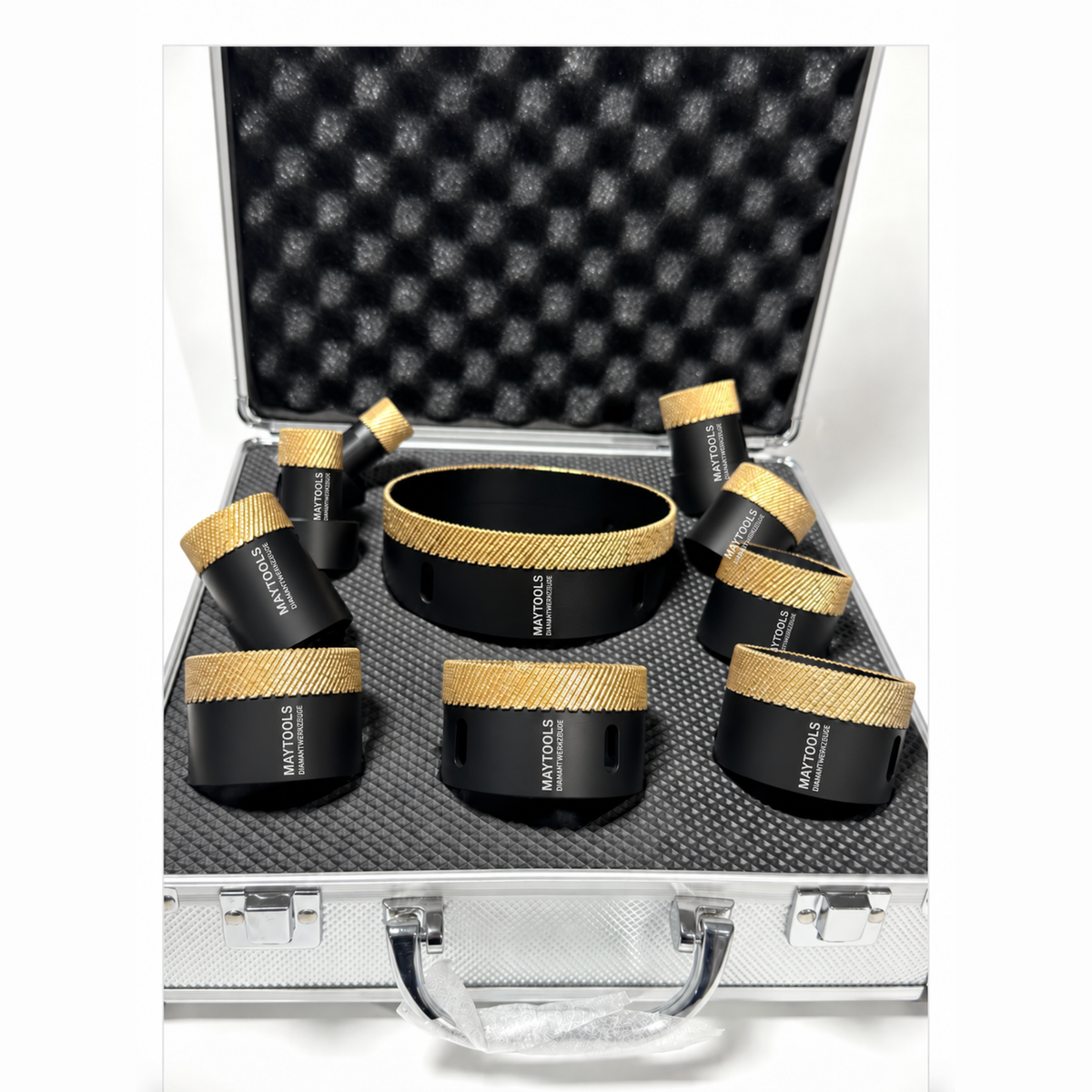 Diamant-Matrix-Bohrkronen-Set – 11-teilig (8 / 20 / 25 / 35 / 38 / 40 / 50 / 55 / 60 / 68 / 120 MM)