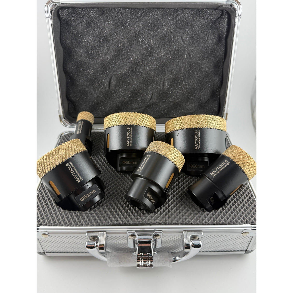 MAYTOOLS Diamantbohrkronen Set „MATRIX" – Gold-Black Edition (6-teilig)
