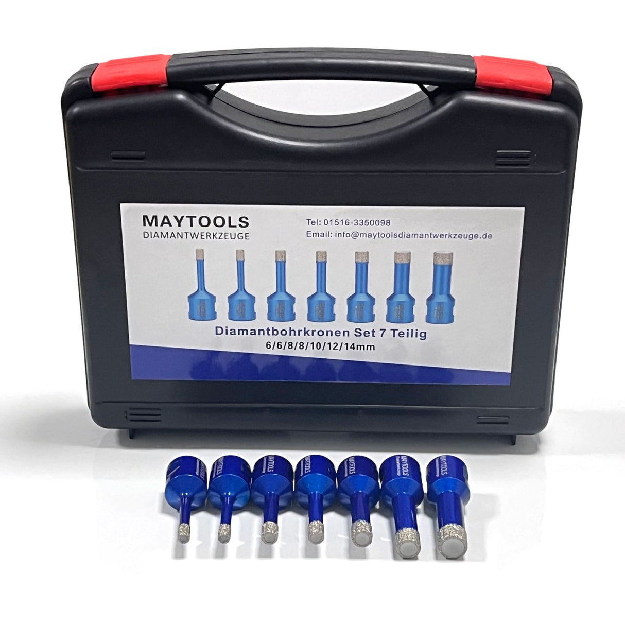 Diamantbohrkronen-Set – 7-teilig | Profi-Qualität mit Kühlwachs