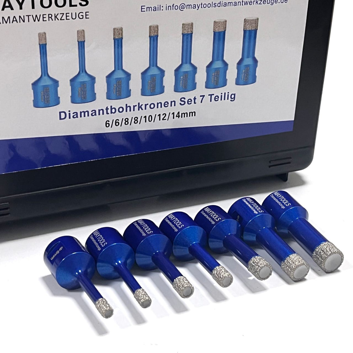 Diamantbohrkronen-Set – 7-teilig | Profi-Qualität mit Kühlwachs