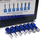 Diamantbohrkronen-Set – 7-teilig | Profi-Qualität mit Kühlwachs