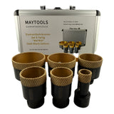MAYTOOLS Diamantbohrkronen Set „MATRIX" – Gold-Black Edition (6-teilig)